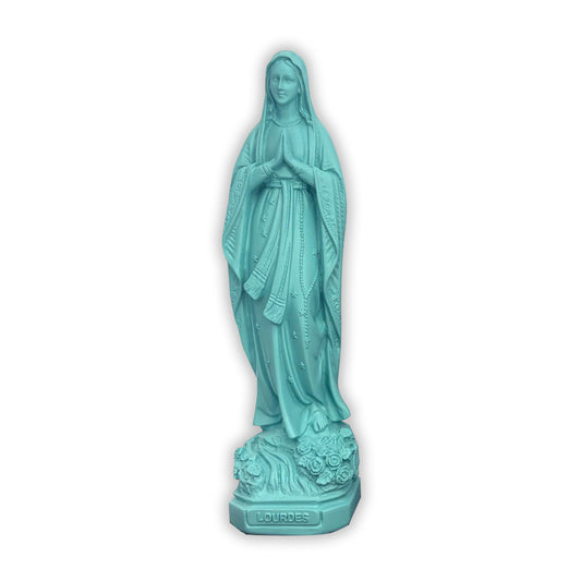 Estatua Virgen de Lourdes - Turquesa